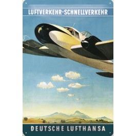 Blechschild Lufthansa Schnellverkehr