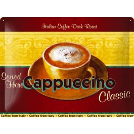 Blechschild Cappuccino