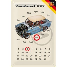 Kalender-Blechschild	Trabant