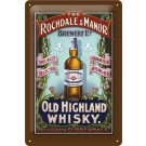 Blechschild Old Highland Whiskey