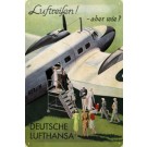 Blechschild Lufthansa Luftreisen