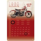 Kalender-Blechschild	Biker's Corner 1960 Motorrad