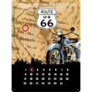 Map Kalender-Blechschild Route 66