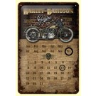 Kalender Blechschild Harley Davidson Brick Wall