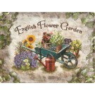 Blechschild English Flower Garden