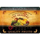 Kalender-Blechschild Quality Fruits